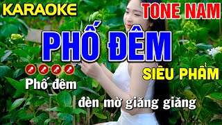 ✔PHỐ ĐÊM Karaoke Nhạc Sống Tone Nam - Tình Trần Organ