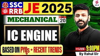 Famous IC Engine  for SSC JE/ RRB JE 2025 | SSC JE/ RRB JE Mechanical Classes by Rahul Sir Net Worth