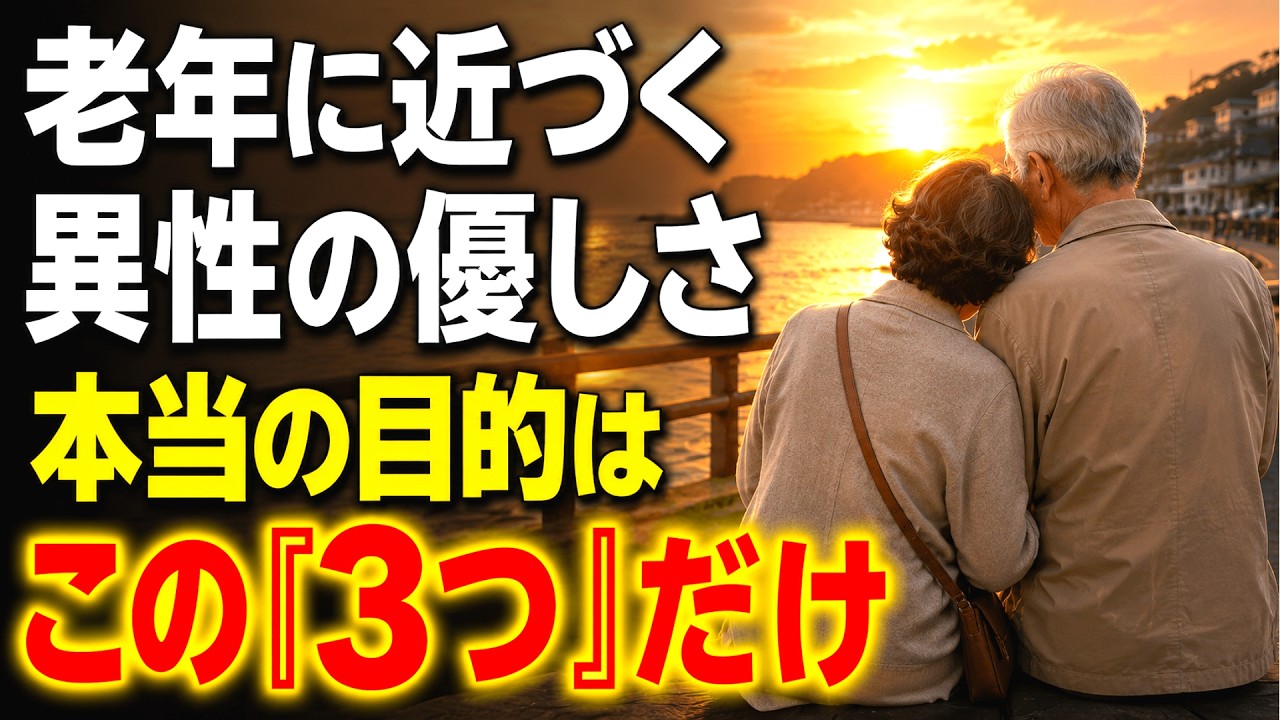 【老後の現実】老年に近づく異性の優しさ…裏にある本当の目的はこの「3つ」だけ