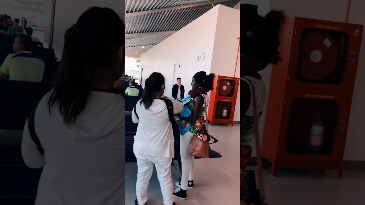 Clarah Making A New Filipina Friend At Julius Nyerere International Airport(JNIA)