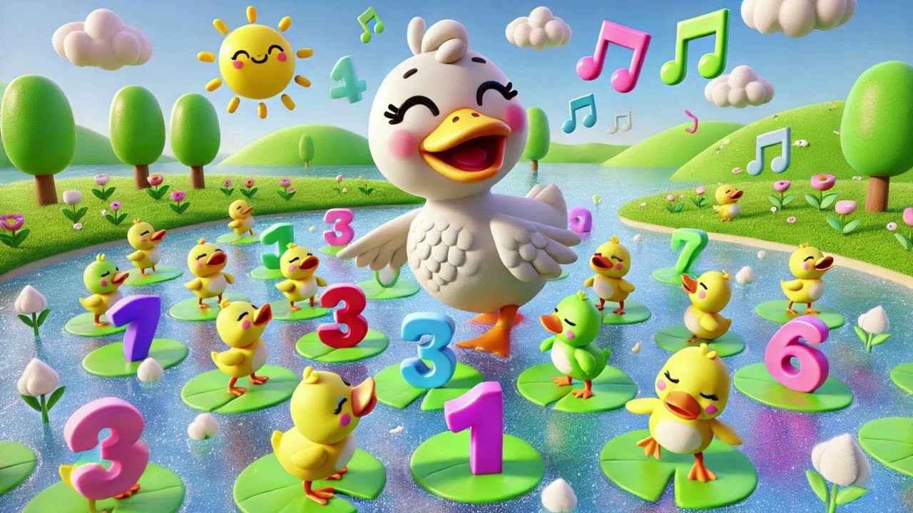 🦆🌊 Ducks on the Number Pond – A Quacky Counting Adventure for Kids! 🎶🔢| Nursery Rhymes & Kids Songs