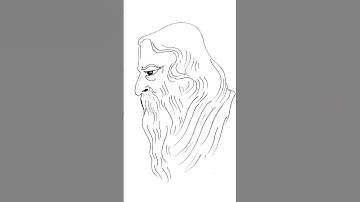 Rabindranath Tagore drawing : #shorts # drawing