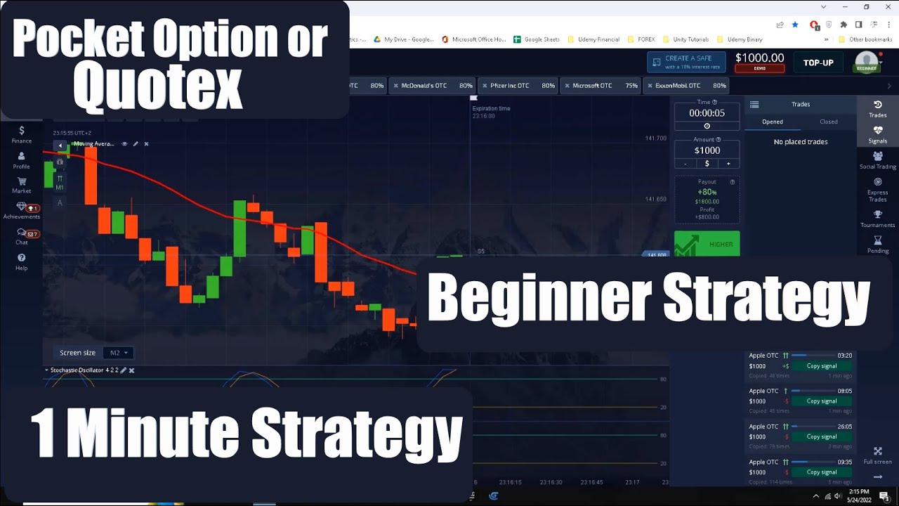 Binary Option 1 Minute Strategy for Beginners Quotex and Pocket Option ...