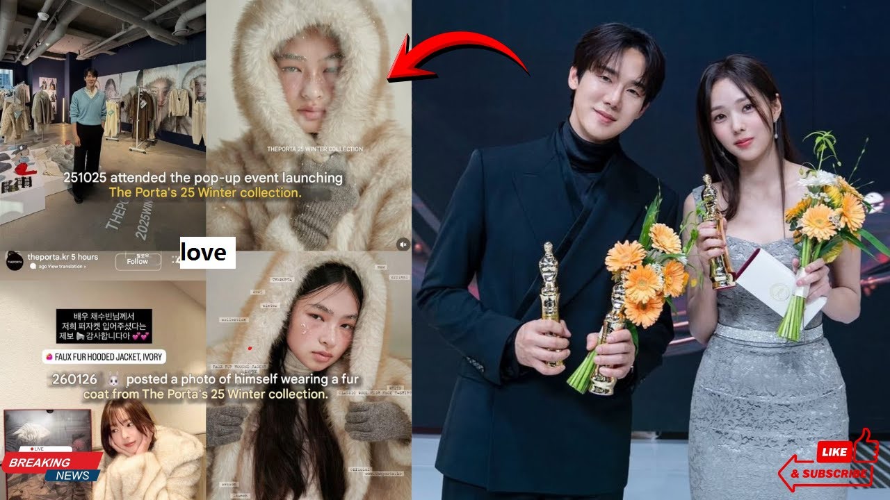 Уже влюблены! Ю Ён-сок подарил Чэ Су-бин меховую шубу из магазина Porta, фотографии которого она ...