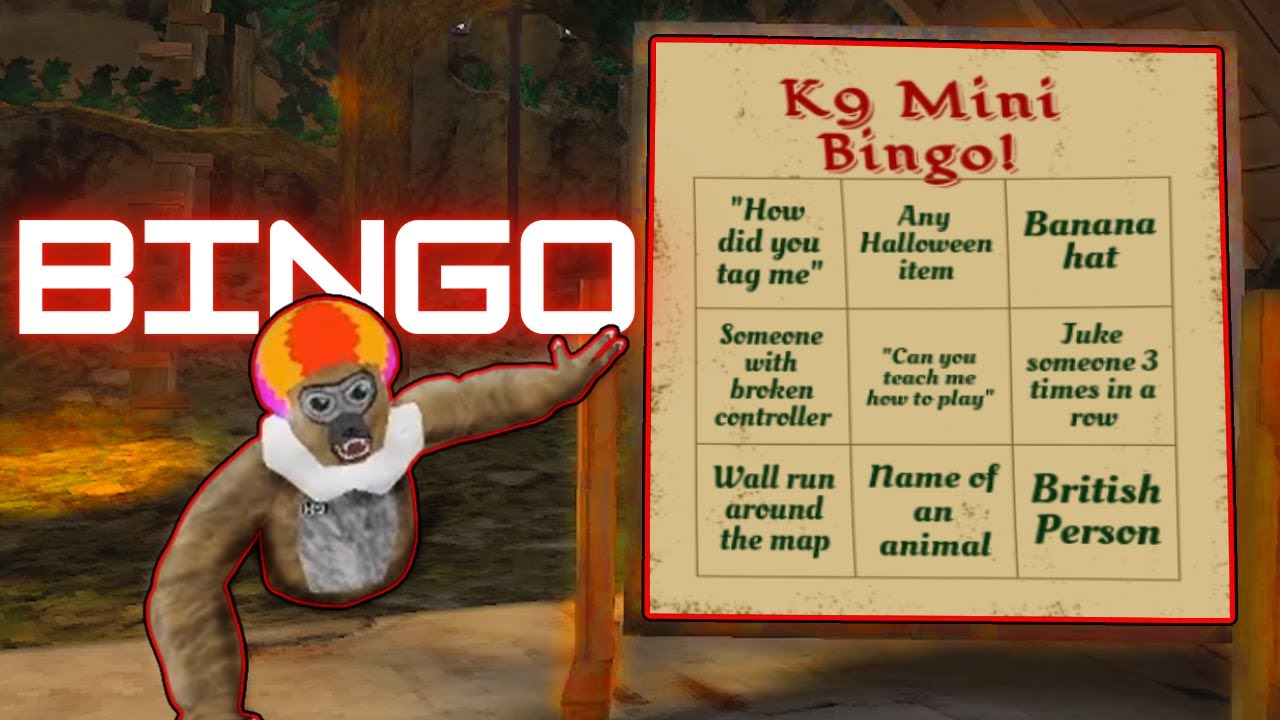 Gorilla tag BINGO CHALLENGE 2 YouTube