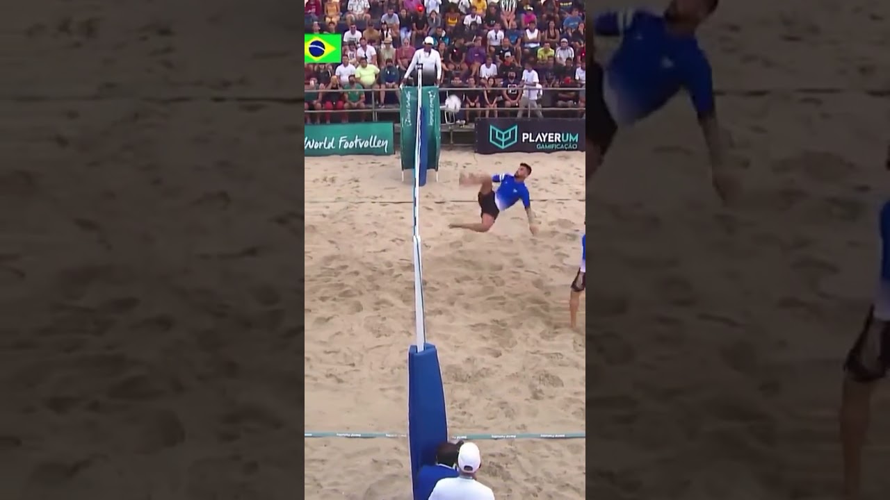 هذول البرازيليين يلعبون كرة طائرة والمباراة نار 😳🔥