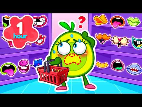 Oh, No! Where is my Mouth? 😭 Don't Cry Baby! + More Best Kids Songs | Pit & Penny Stories 🥑💖 #baby