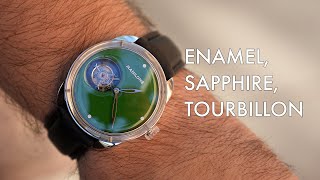 Hand Made Enamel Dial, Sapphire Case, and Tourbillon for under 2k - Manilone