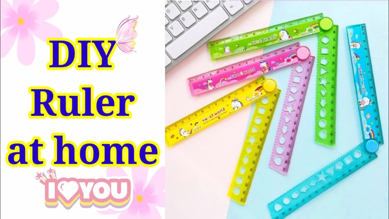 DIY Homemade Folding Scale or Ruler/Easy School Supplies DIY Ideas/How  To/Paper Scale/Cute Ruler 