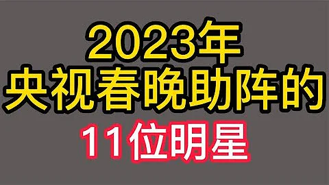 2023年央视春晚上榜的嘉宾，杨幂 肖战 虞书欣，看看你知道几位？ - 天天要闻