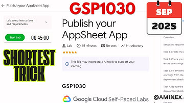 [NEW 2025] Publish your AppSheet App | #GSP1030 | #qwiklabs | #arcade 🚀