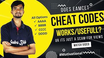 Eamcet cheat codes in Telugu|EAMCET 2022 Cheat Codes|Does Eamcet Cheat codes useful?