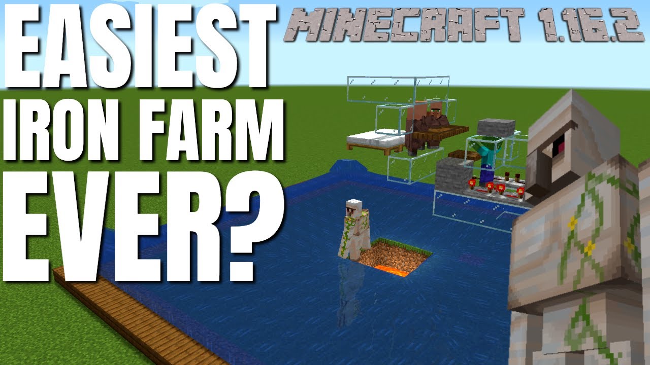 EASY Iron Farm for Minecraft 255.2556.25: Easiest Minecraft Iron Farm Yet? 250250