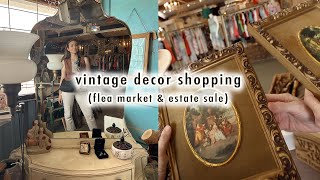 vintage decor shopping + HAUL (estate sale & flea market finds) | XO, MaCenna Vlogs