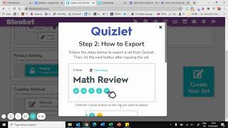 Importing a Quizlet Set into Blooket