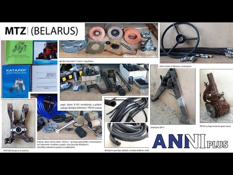 Pārskats par ANNI PLUS noliktavā pieejamajām MTZ (BELARUS)  traktoru modeļu rezerves daļām