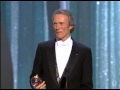 Clint Eastwood receiving the Irving G. Thalberg Memorial Award