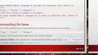 Mastering JavaScript's Not Equal To Logic for Beginner Programs