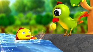 கிளி மற்றும் மீன் நட்பு தமிழ் கதை - Parrot and Fish Friendship Story | 3D Tamil Moral Stories JOJOTV