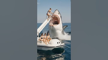 POV: A Shark attacks a 4 womans in the middle of the ocean#attack #ai #ocean #scary #shark #pov