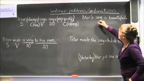 SENTENCE PATTERNS by KLB