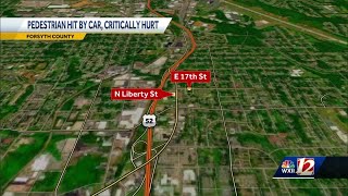 Pedestrian hit by car in Winston-Salem