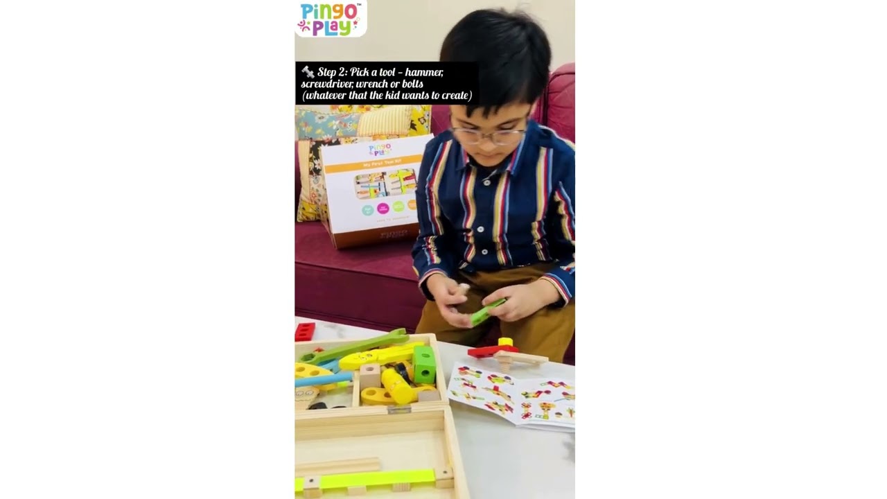 All about Pingo Play Wooden Tool Box: what's in the box, how to play & benefits & why you should buy