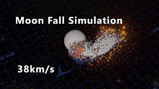 Astronomy | Moon Fall Simulation I 38km/s impact