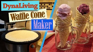 Dyna-Living Ice Cream Waffle Cone Maker Review And Recipe