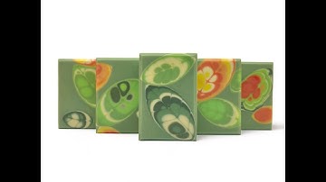 Autumn Leaves - Pour pull through technique - Cold process soap