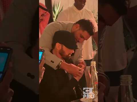 Amir Khan Gifts Eminem An Expensive Watch. Eminem Looks A Bit Confused