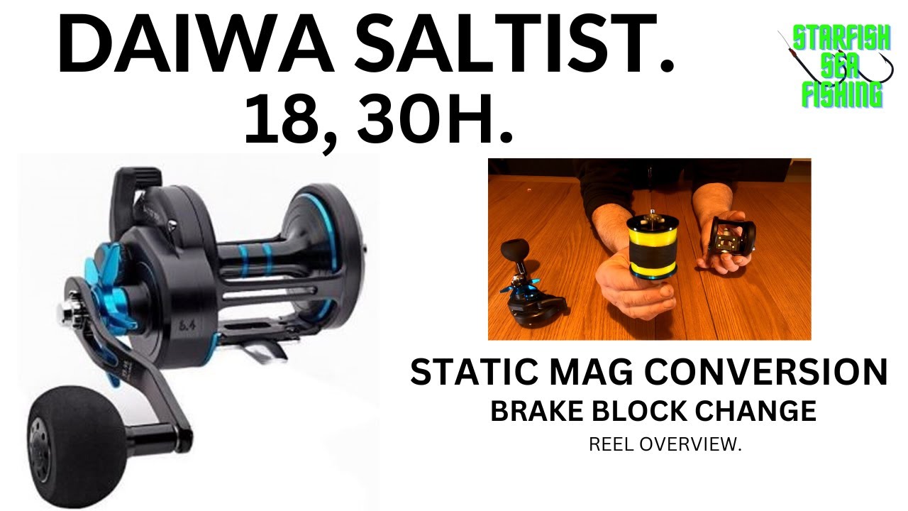 Daiwa Saltist 18, 30H. static mag conversion, brake block change and reel  overview. 