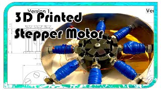 3D Printed Stepper Motor (all parts on Thinkiverse)
