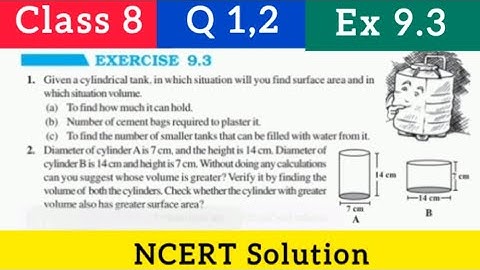 "Class 8 Maths | Q 1,2 Ex 9.3 | Chapter 9 Mensuration"