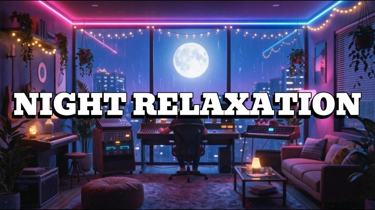 Night Relaxation Music – 1 Hour Calm Background for Stress Relief & Sleep