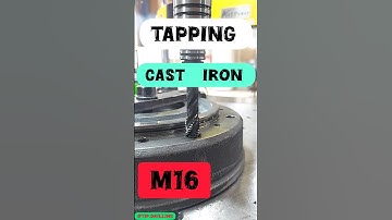 tapping thread cast iron m16 depth 50mm #tapping #cast-iron #iron #drilling #threads