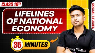 Lifelines of National Economy in 35 Minutes || Mind Map Series for Class 10th Lifelines Of National Economy Class 10 Geography Full Chapter One Shot Geography Chapter 7