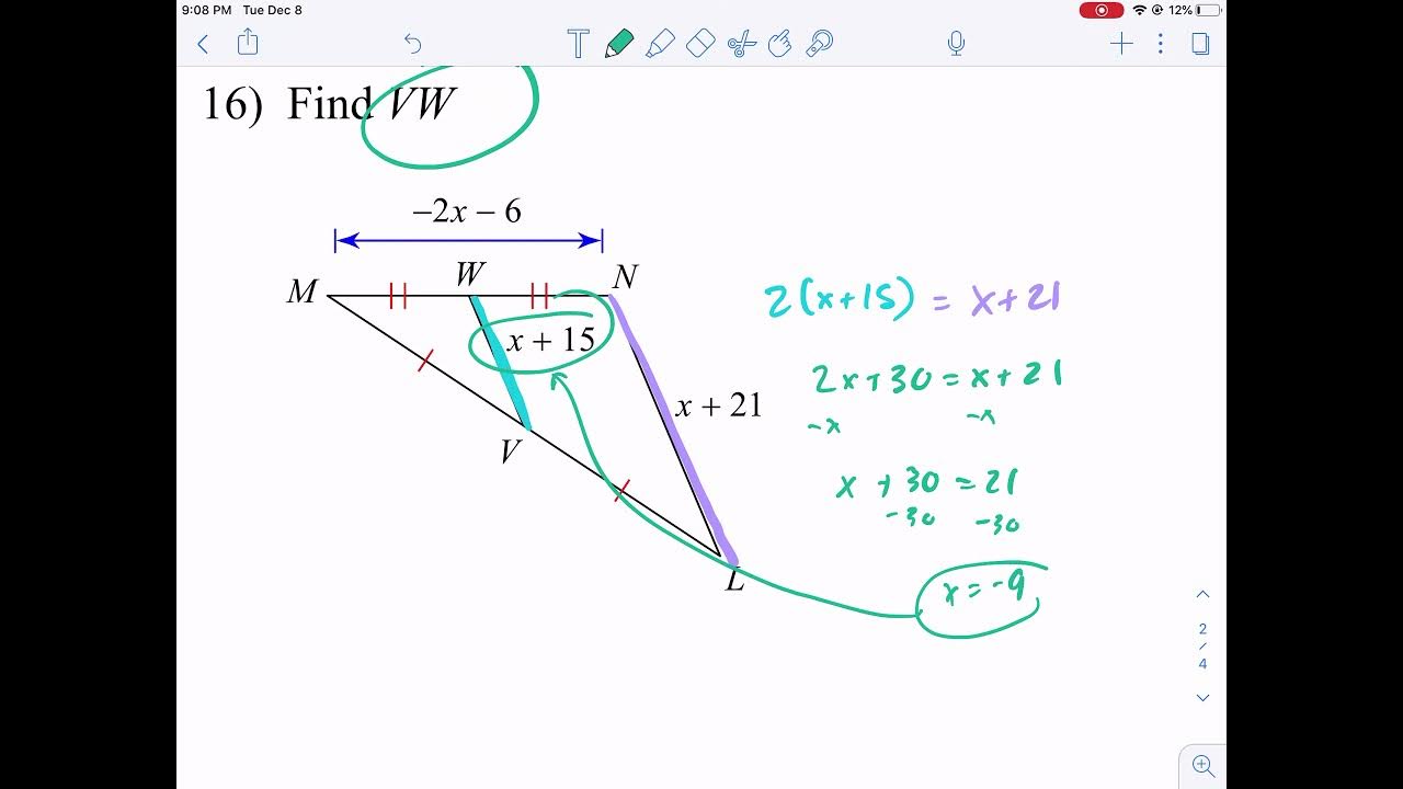Kuta Tutorial midsegment of a triangle YouTube