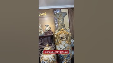 Bộ Đồ Thờ Men Rạn Vẽ Vàng 24k