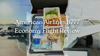 American Airlines 777-200 Economy Class Review | Madrid to Dallas Flight Experience