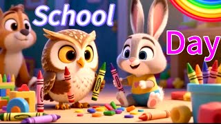 Animals’ First Day at Woodland School 🐾🍎 | Fun Learning &amp; Songs for Kids