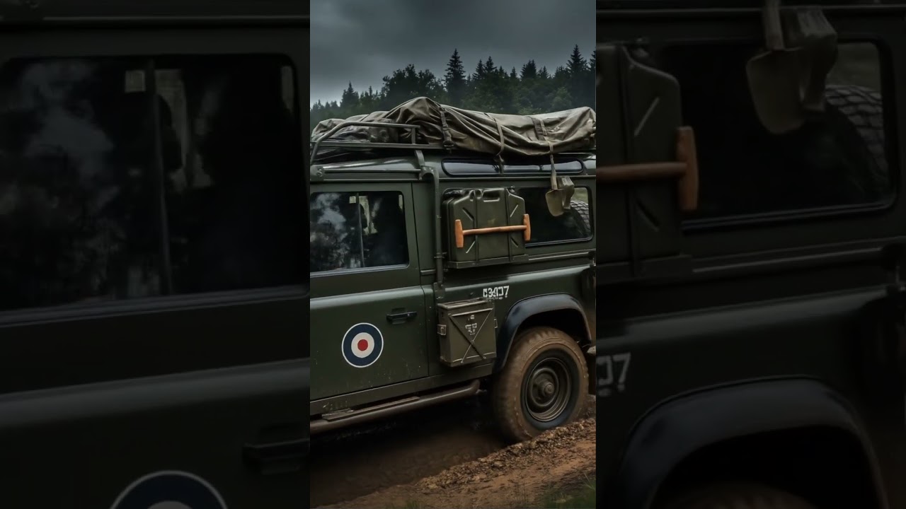 Military Land Rover Defender 110 Fights Deep Mud in Brutal Off-Road Storm