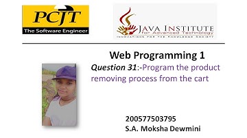 eShop Web Application Development 31 | 1st year | Semester 01 | Java Institute