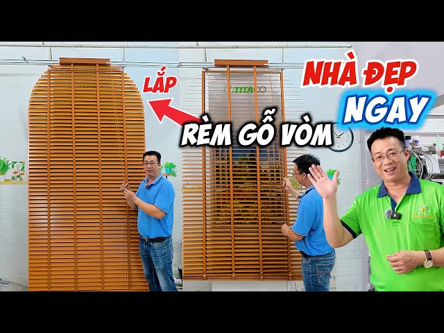 Nhà Đẹp Nhờ Rèm Gỗ Cửa Sổ Vòm Cong Này - Ít Nhà Dám Làm | Rèm Đẹp Titaco