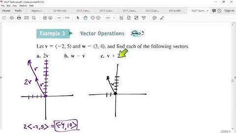 Vector operations graphing 8.3 ex3