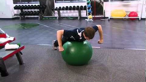 052 Physio Ball Row with External Rotation -- Texas Health Ben Hogan Sports Medicine Exercises