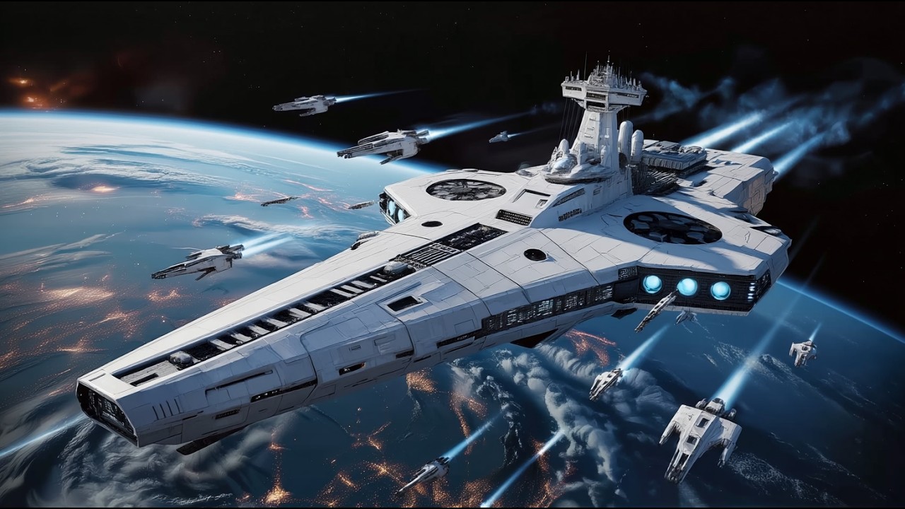 First Alien Encounter with One Shadow Crossed The Chamber Humanity’s Titan-Class Warship Freezes