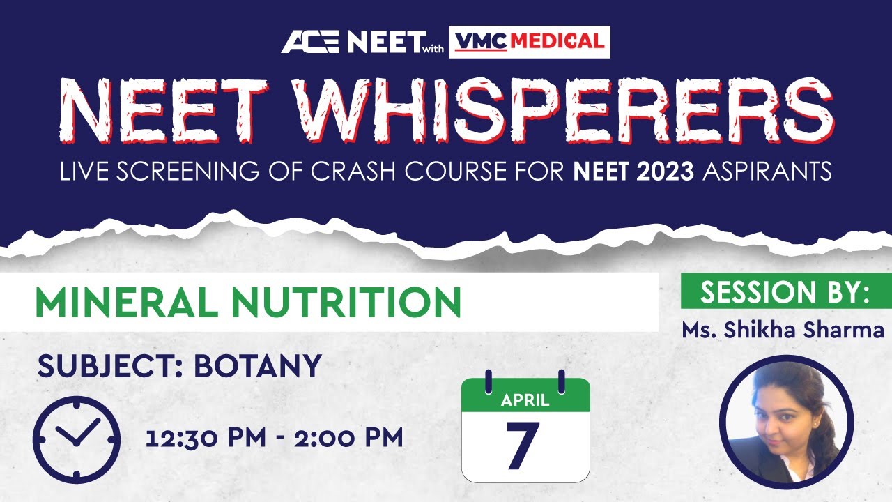 NEET WHISPERERS || RRR || MINERAL NUTRITION || SHIKHA SHARMA