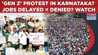 Karnataka Shocking Scenes As Gen Z Protests For Jobs In Dharwad, Cm Under Fire? Bjp Vs Congress?
