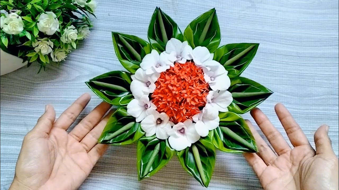 วิธีทำกระทงใบตองแบบใหม่ กลีบกระทงประยุกต์ แบบที่ 67 #กระทงใบตอง #ลอยกระทง #กระทงสวยๆ #craft